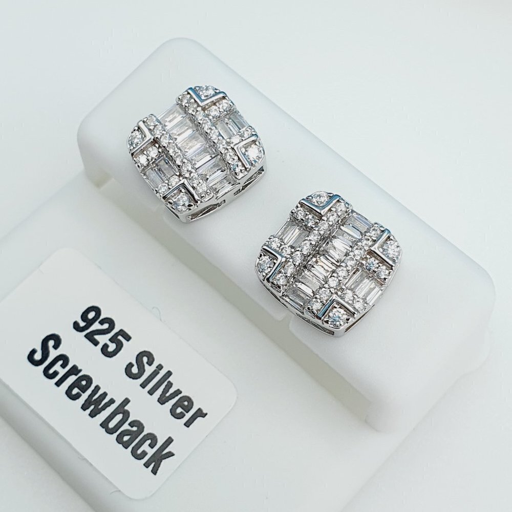 "925 Sterling Silver Cubic Zirconia Earrings, UU1P6A6086